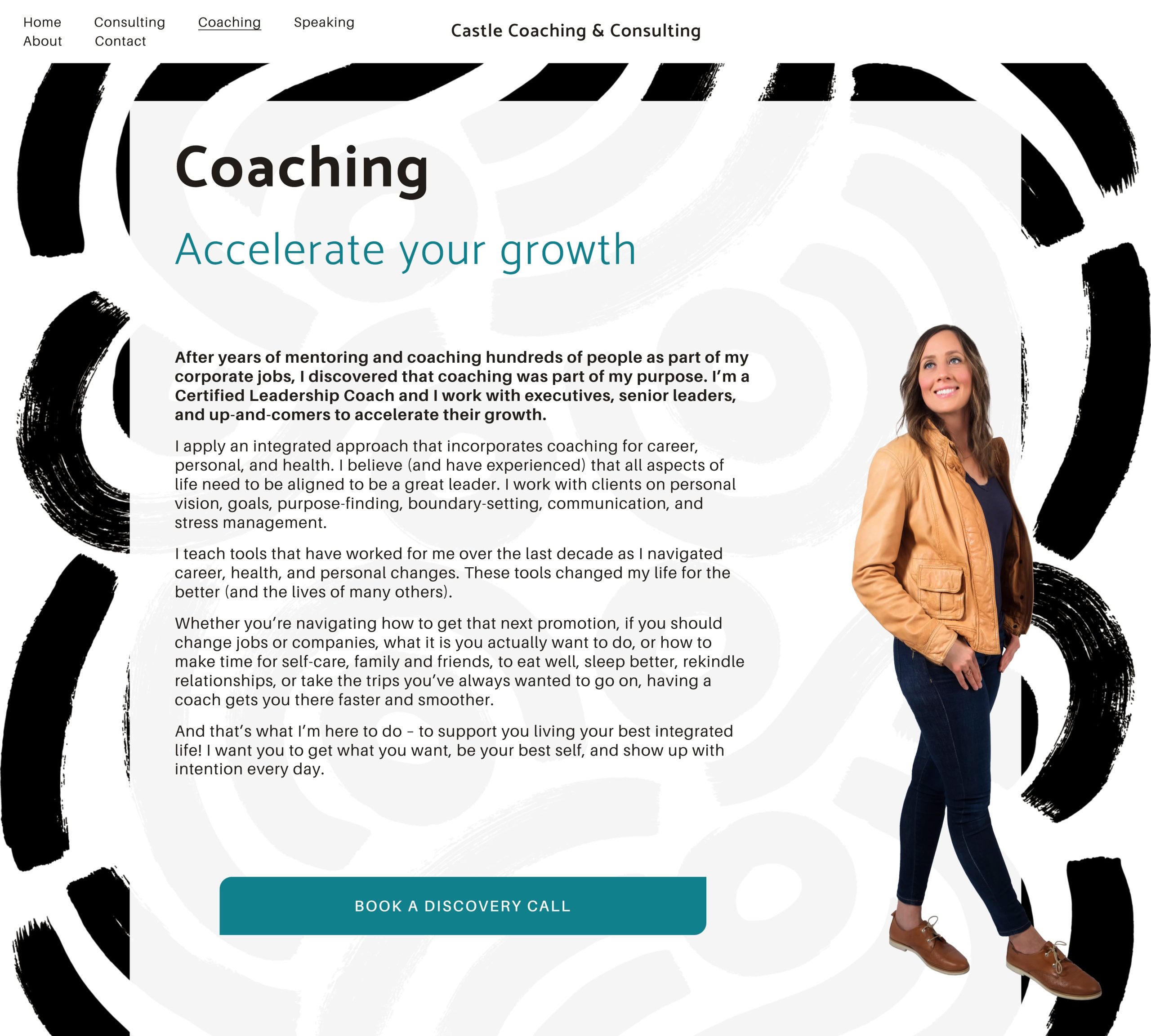 screenshot of Castle Coaching & Consulting website